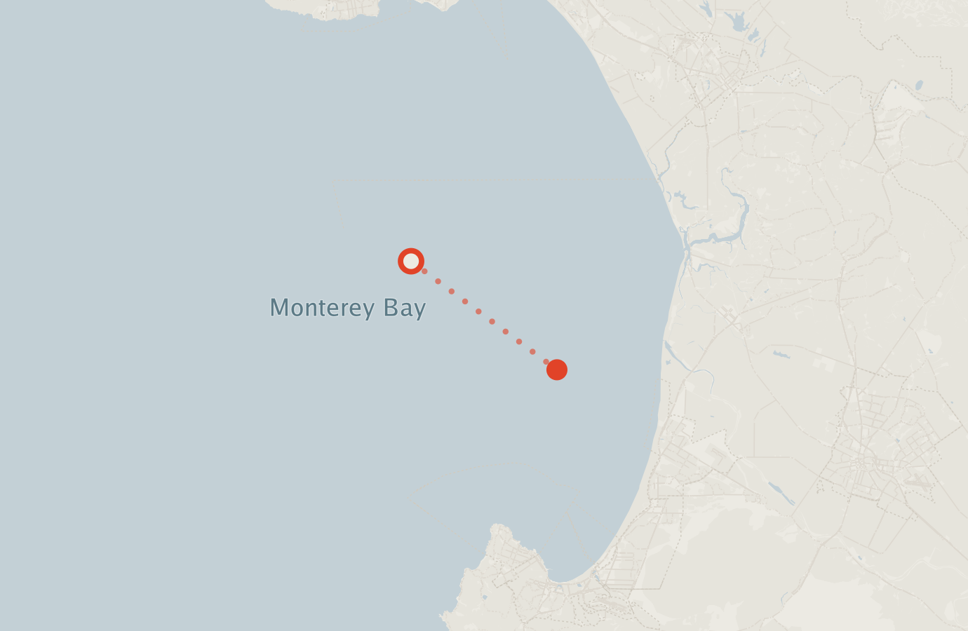 Activity map — real sighting points on an OpenStreetMap basemap