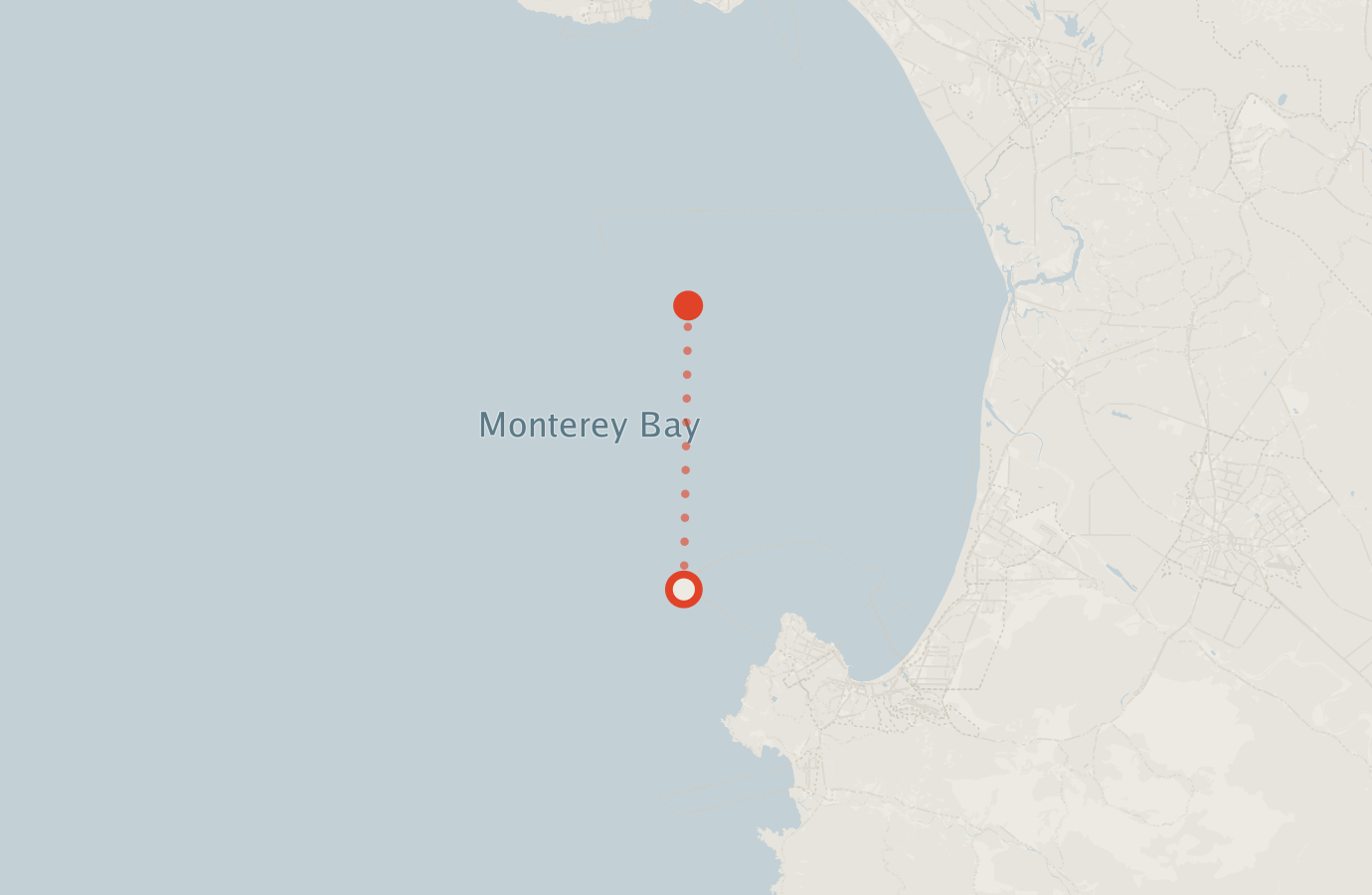 Activity map — real sighting points on an OpenStreetMap basemap