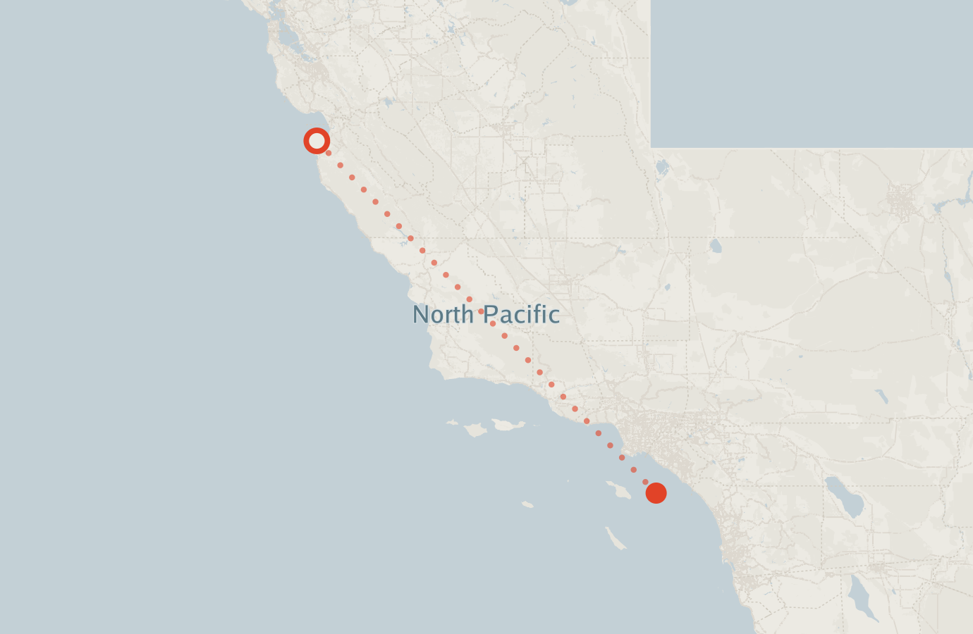 Activity map — real sighting points on an OpenStreetMap basemap