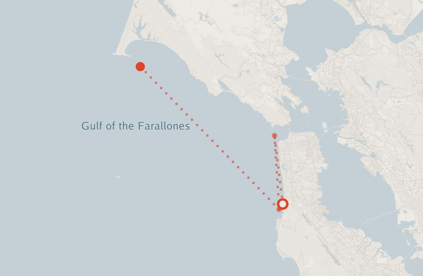 Activity map — real sighting points on an OpenStreetMap basemap