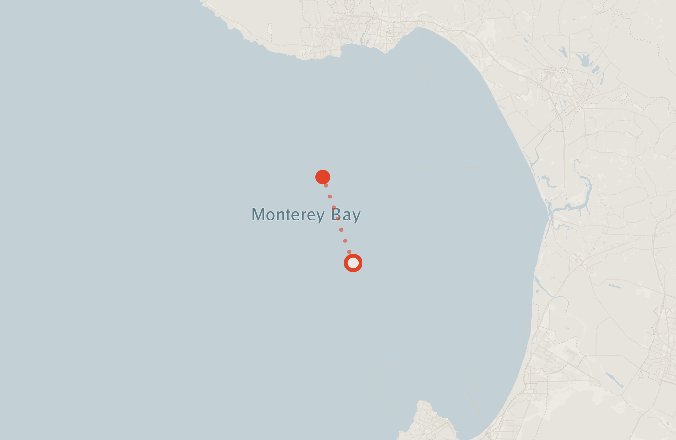 Activity map — real sighting points on an OpenStreetMap basemap