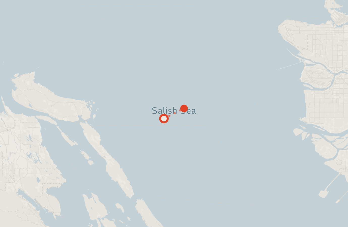 Activity map — real sighting points on an OpenStreetMap basemap