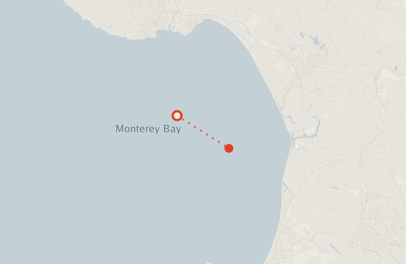 Activity map — real sighting points on an OpenStreetMap basemap