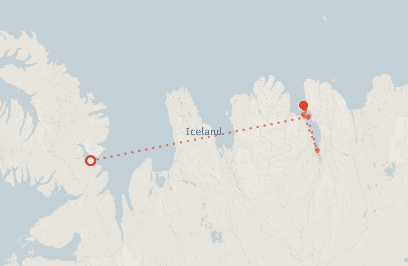 Activity map — real sighting points on an OpenStreetMap basemap