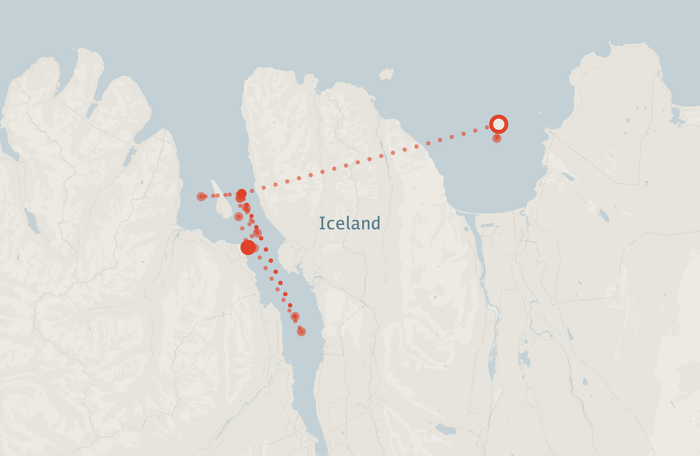 Activity map — real sighting points on an OpenStreetMap basemap