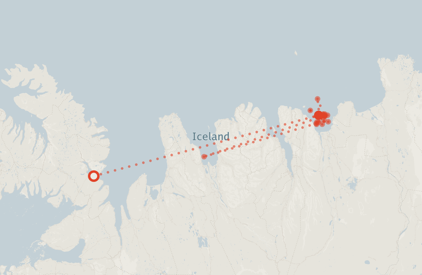 Activity map — real sighting points on an OpenStreetMap basemap