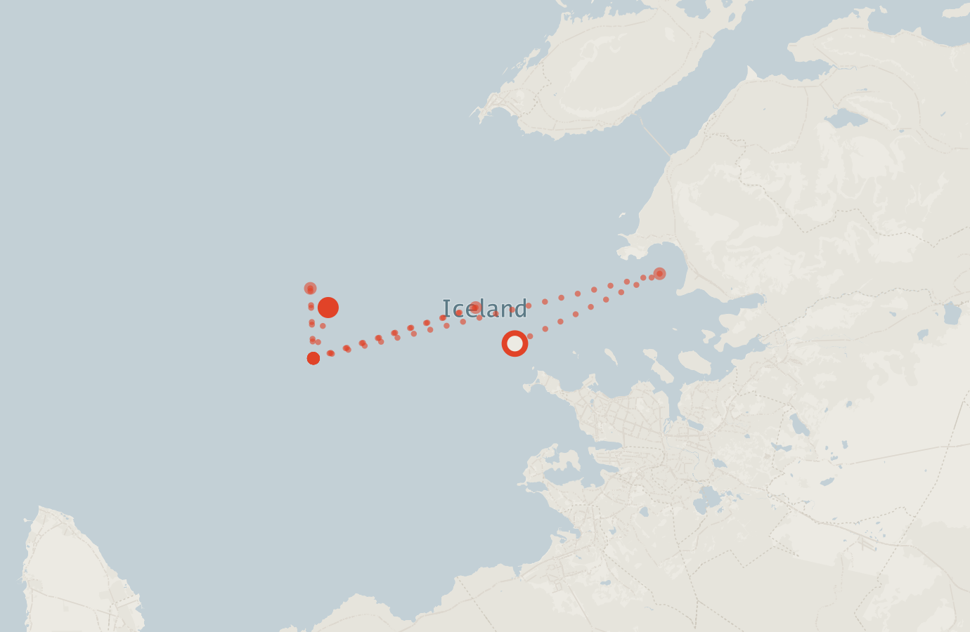 Activity map — real sighting points on an OpenStreetMap basemap