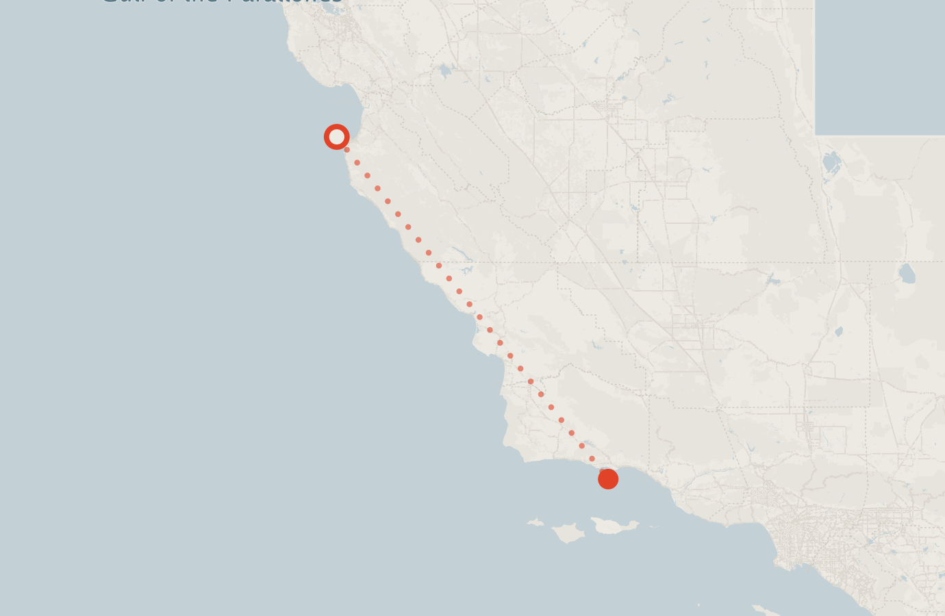 Activity map — real sighting points on an OpenStreetMap basemap