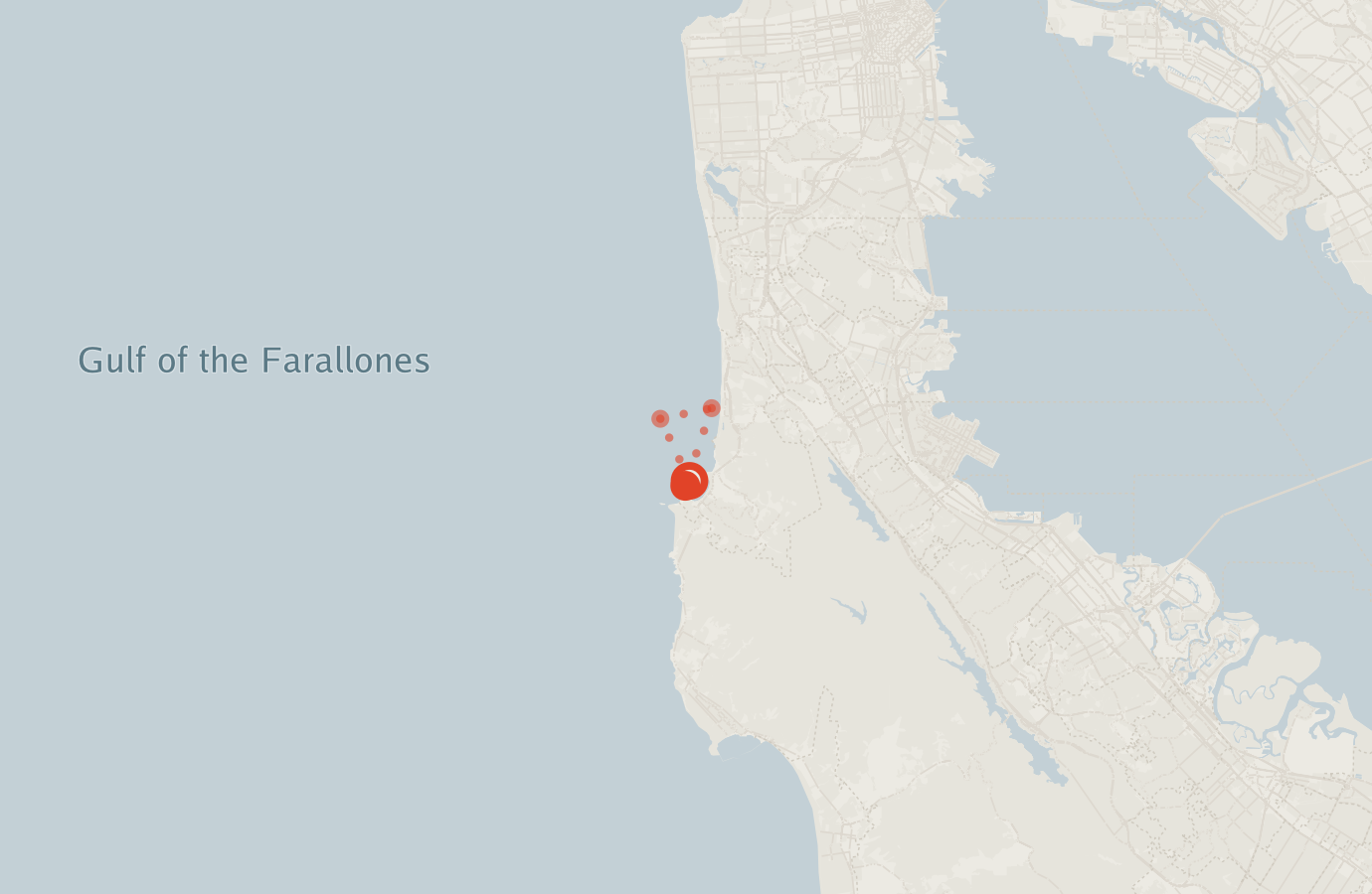 Activity map — real sighting points on an OpenStreetMap basemap