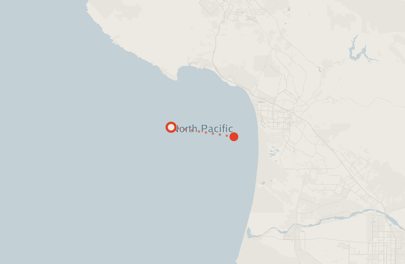Activity map — real sighting points on an OpenStreetMap basemap