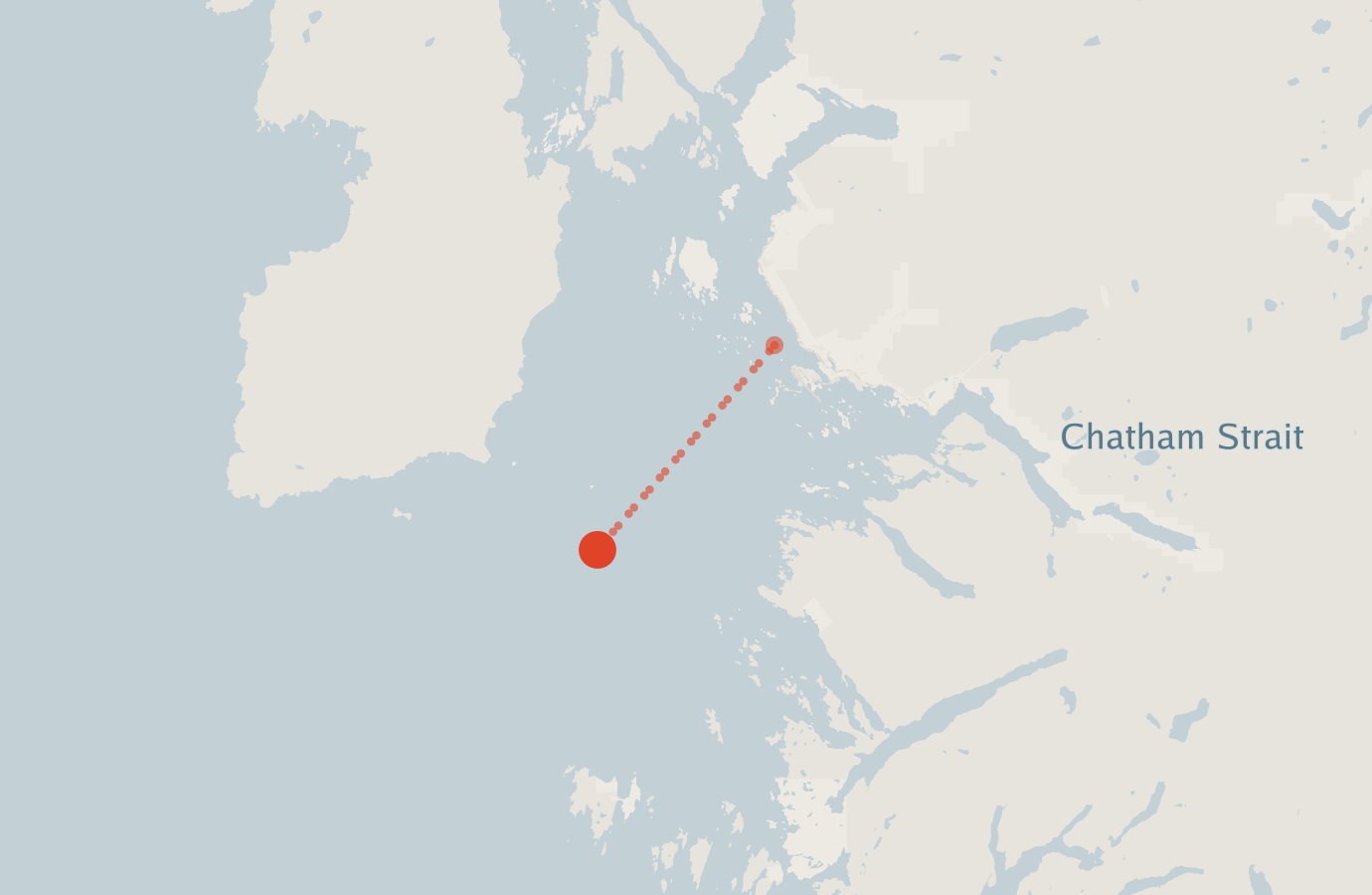 Activity map — real sighting points on an OpenStreetMap basemap