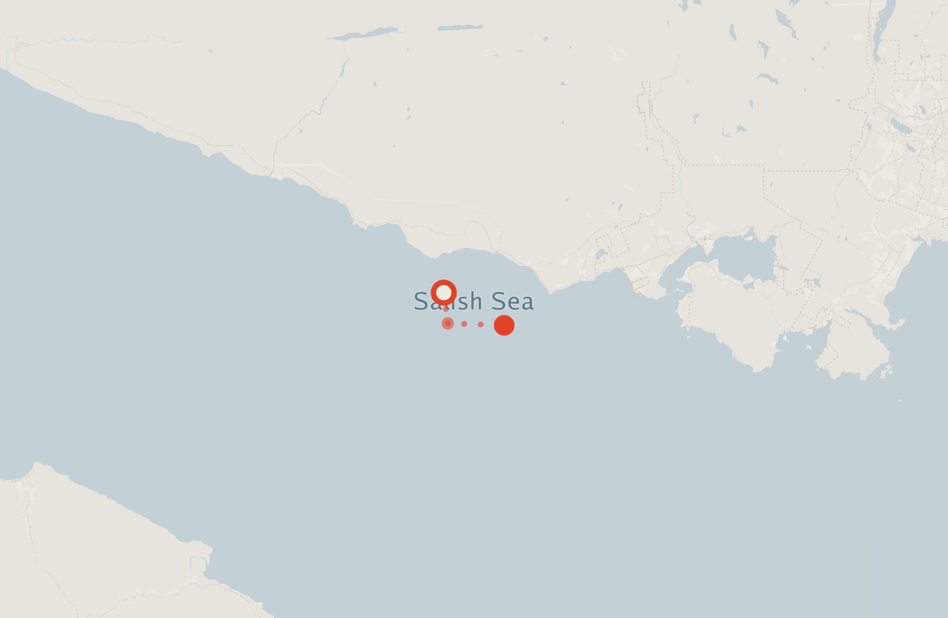 Activity map — real sighting points on an OpenStreetMap basemap
