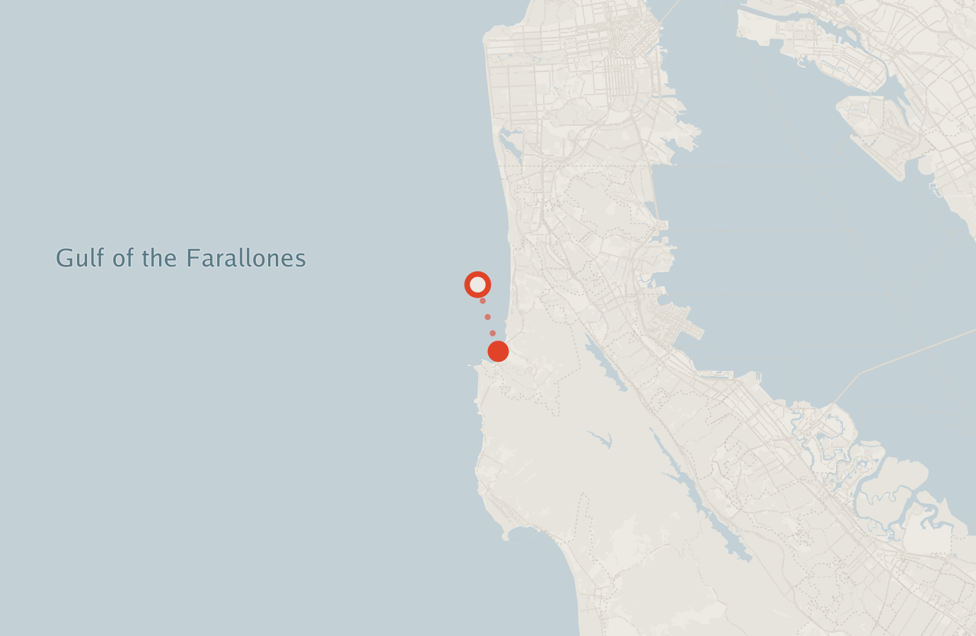 Activity map — real sighting points on an OpenStreetMap basemap