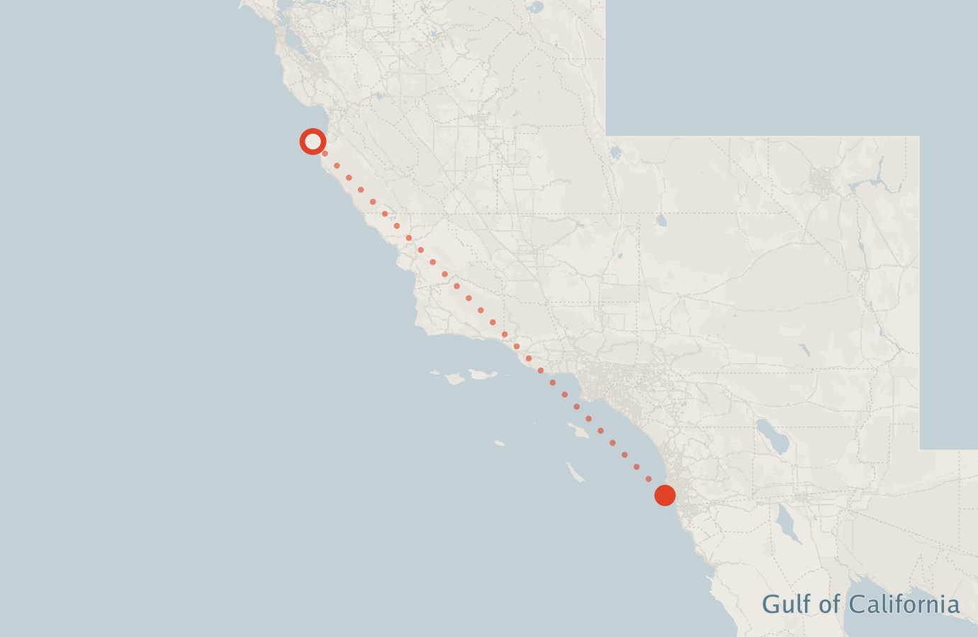 Activity map — real sighting points on an OpenStreetMap basemap