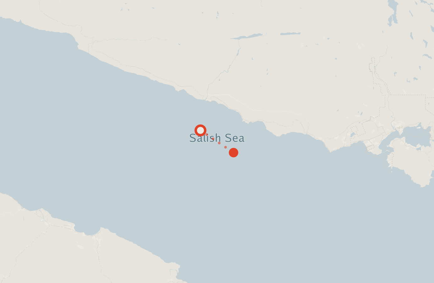Activity map — real sighting points on an OpenStreetMap basemap