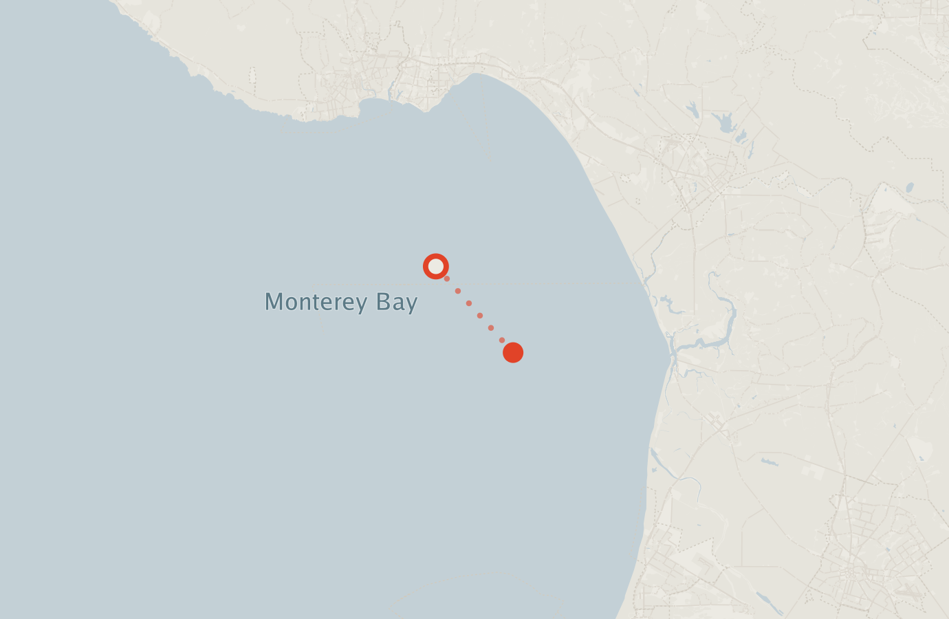 Activity map — real sighting points on an OpenStreetMap basemap