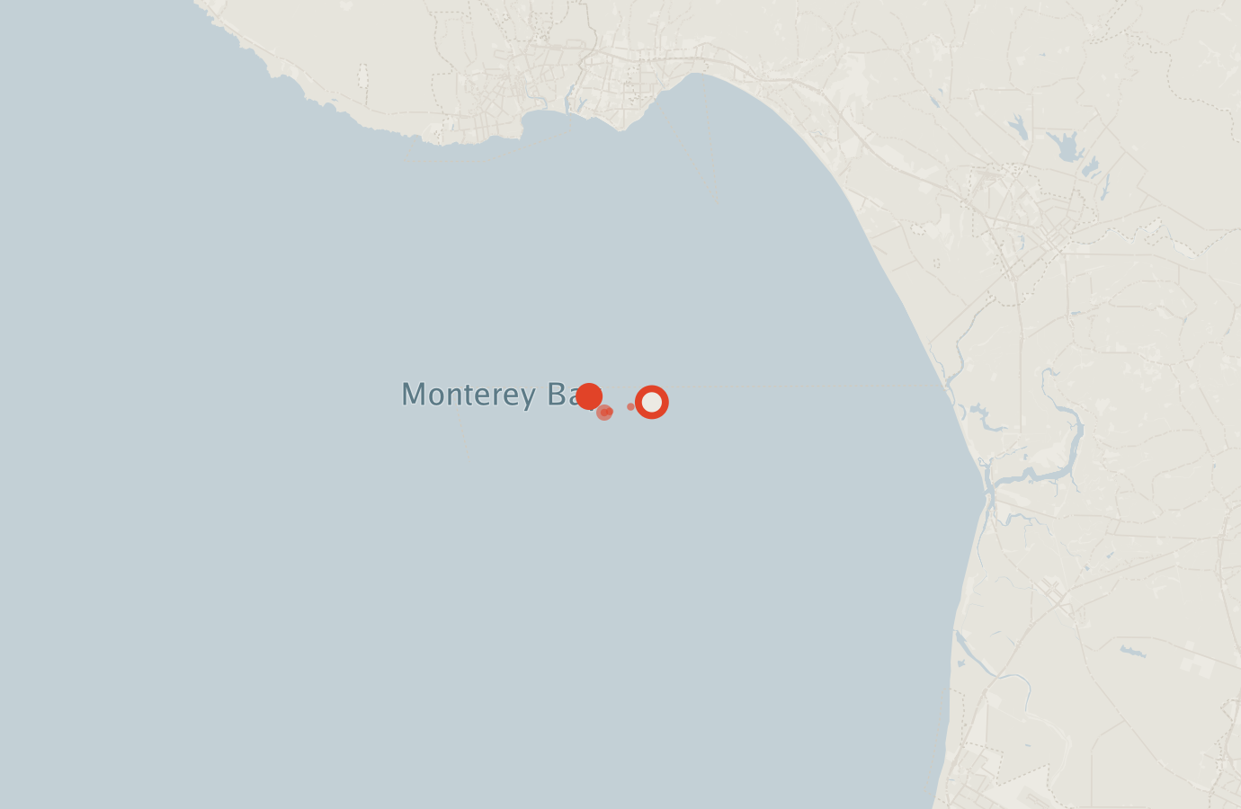 Activity map — real sighting points on an OpenStreetMap basemap