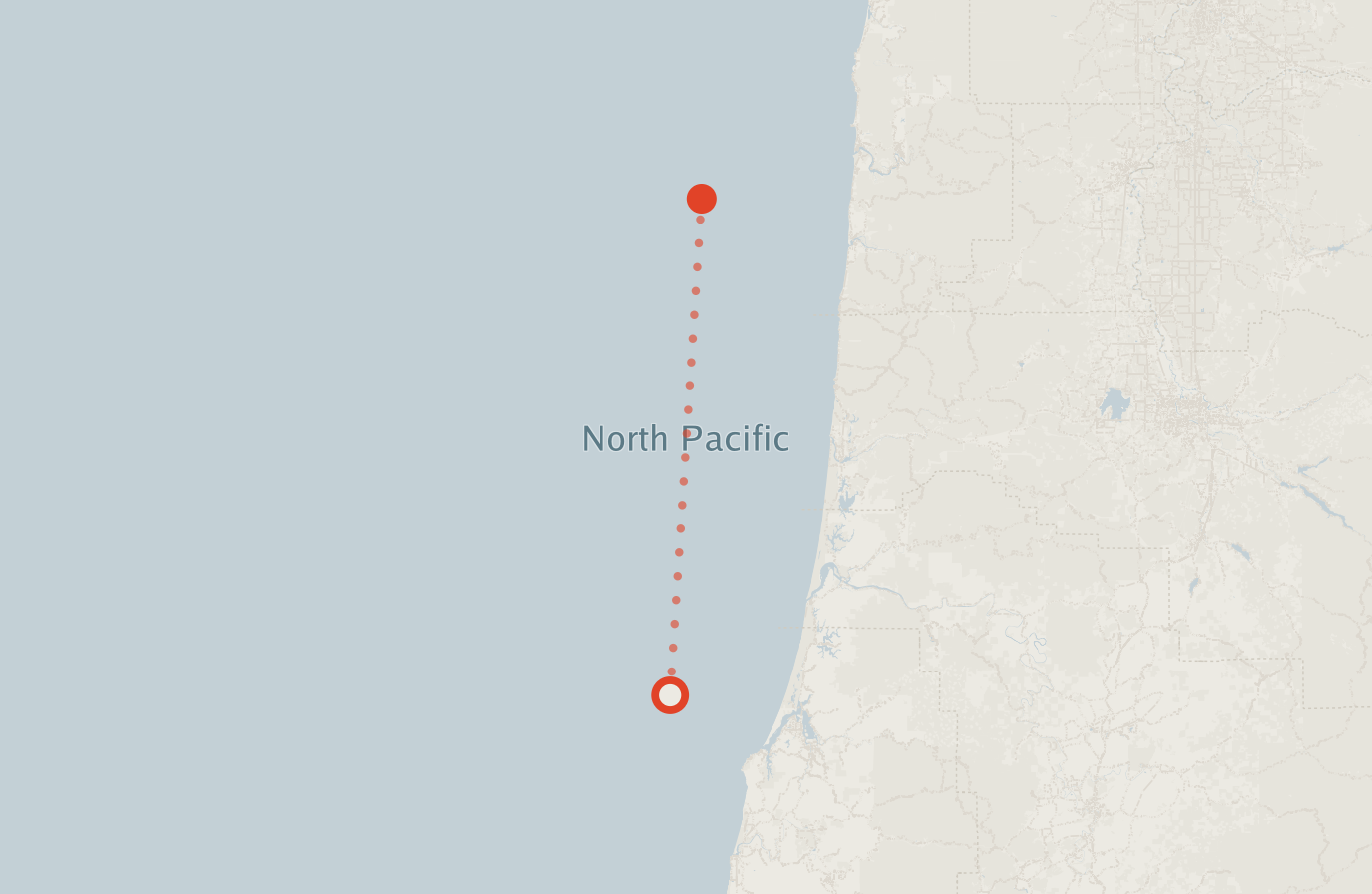 Activity map — real sighting points on an OpenStreetMap basemap