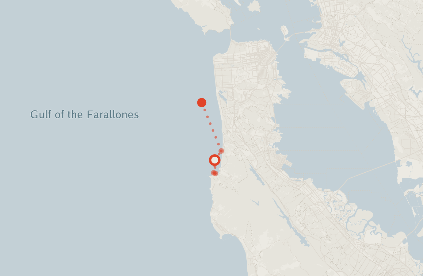 Activity map — real sighting points on an OpenStreetMap basemap