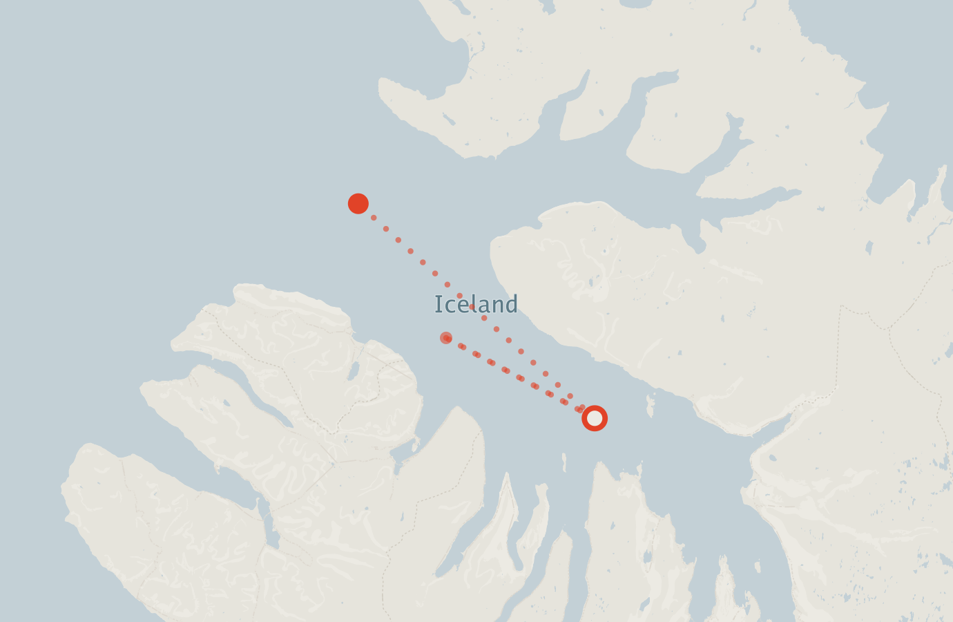 Activity map — real sighting points on an OpenStreetMap basemap