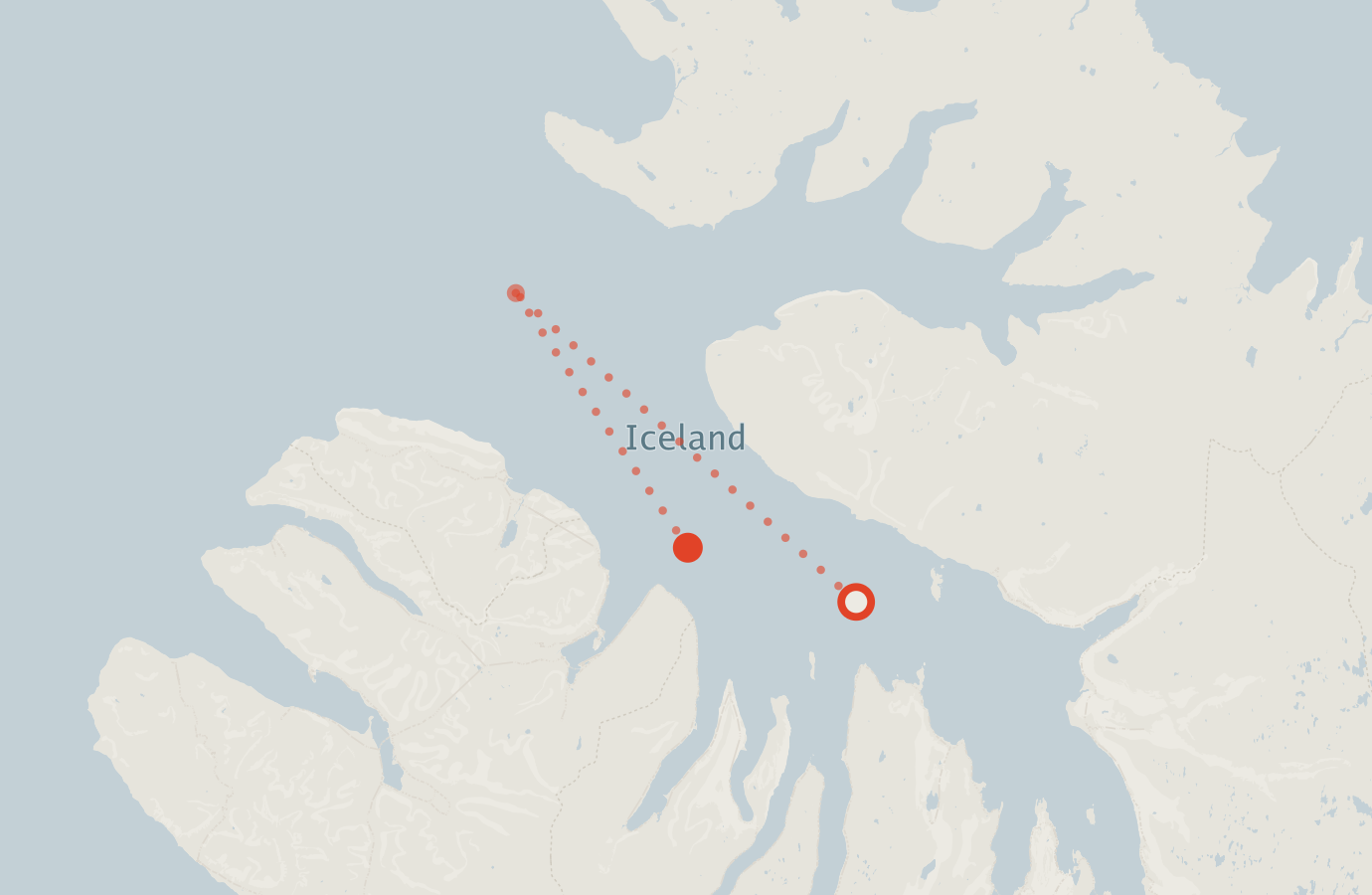 Activity map — real sighting points on an OpenStreetMap basemap
