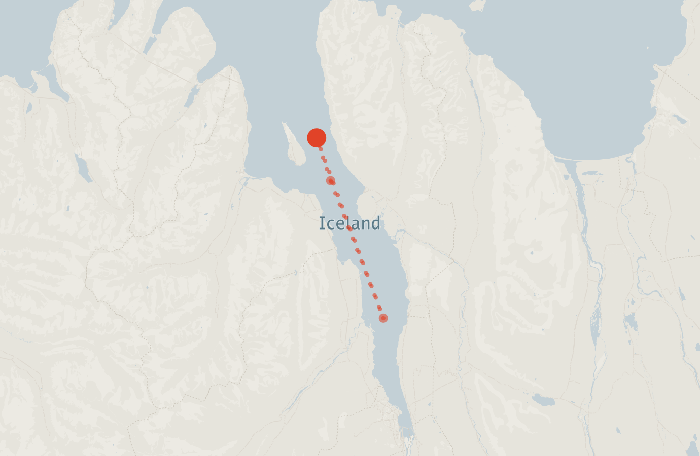 Activity map — real sighting points on an OpenStreetMap basemap