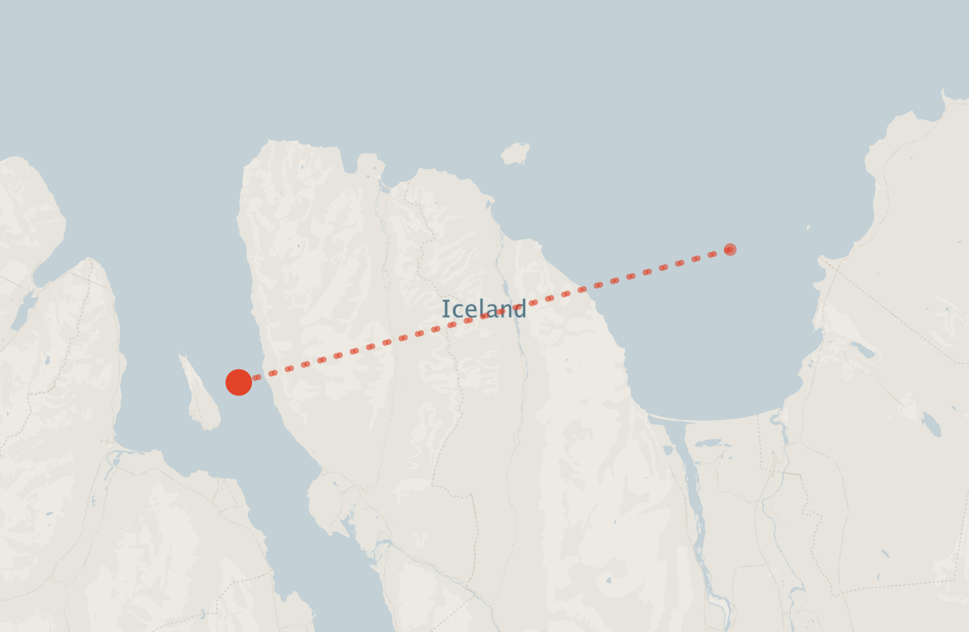 Activity map — real sighting points on an OpenStreetMap basemap