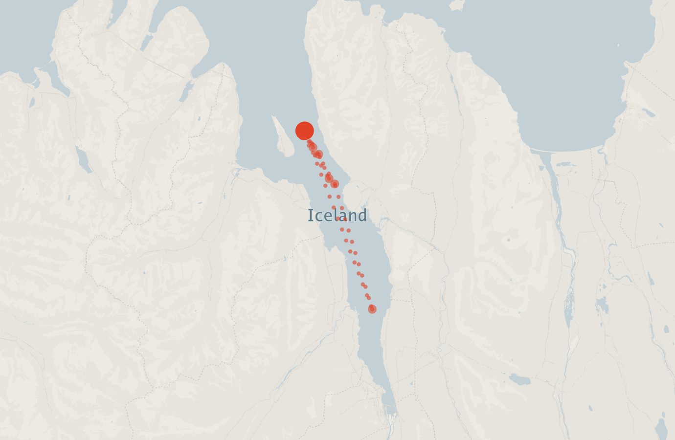 Activity map — real sighting points on an OpenStreetMap basemap