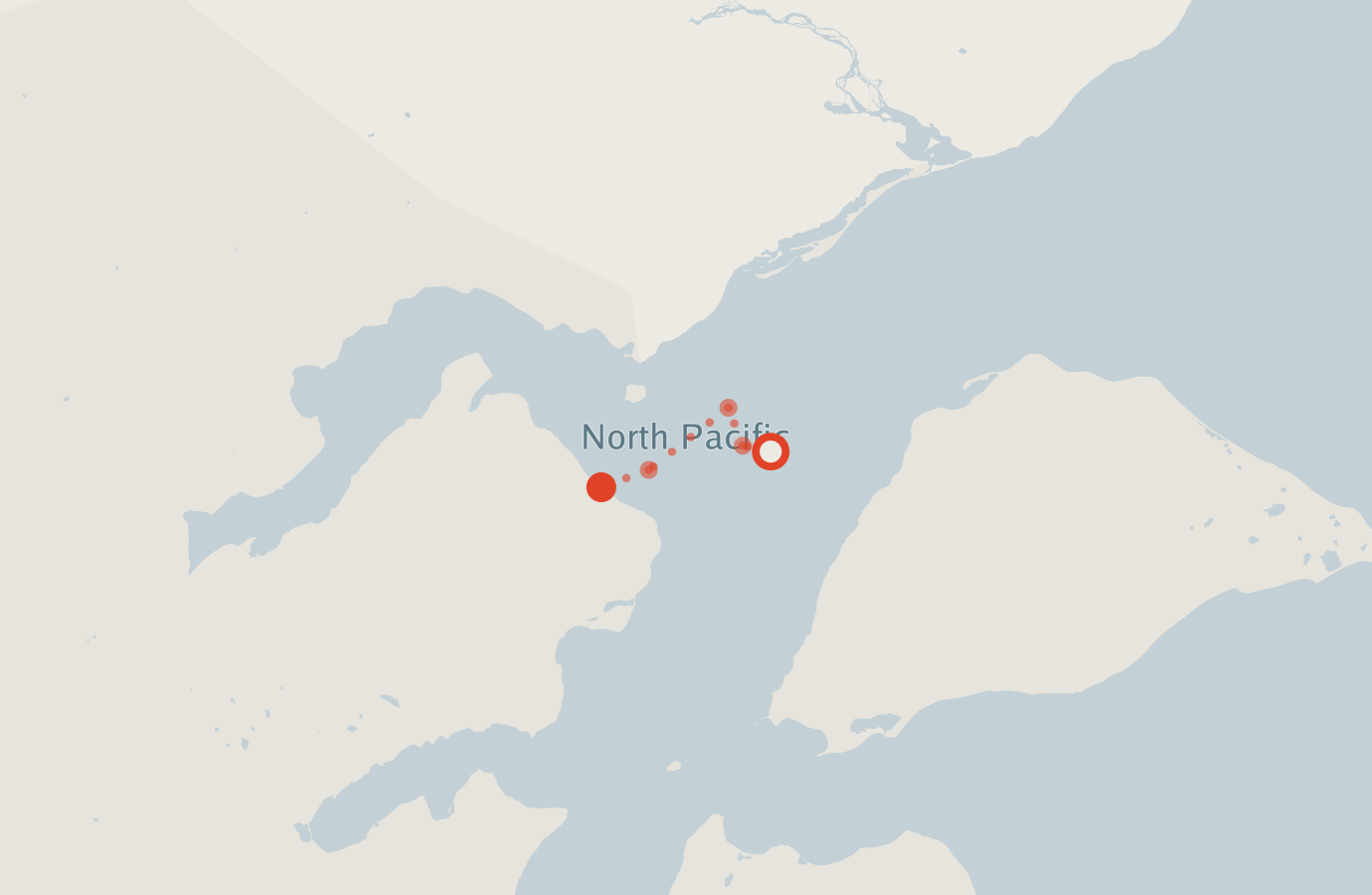 Activity map — real sighting points on an OpenStreetMap basemap