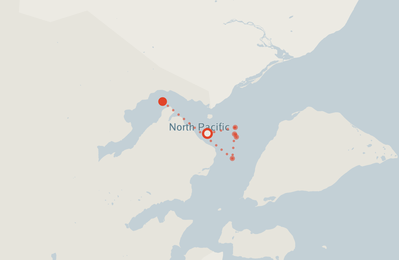 Activity map — real sighting points on an OpenStreetMap basemap