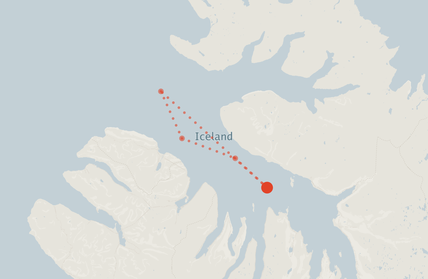 Activity map — real sighting points on an OpenStreetMap basemap