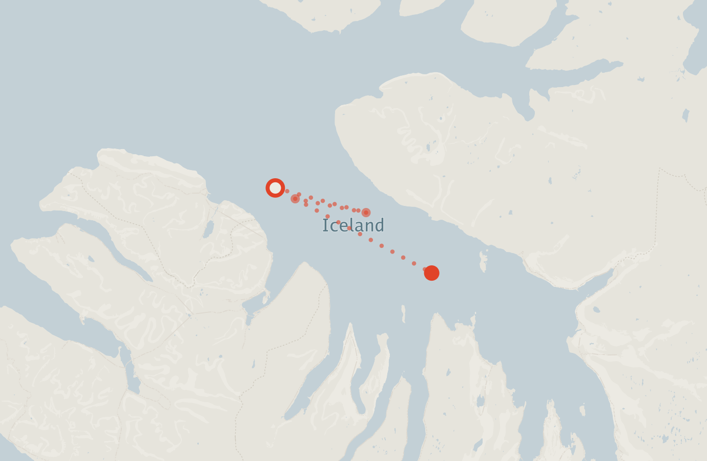 Activity map — real sighting points on an OpenStreetMap basemap