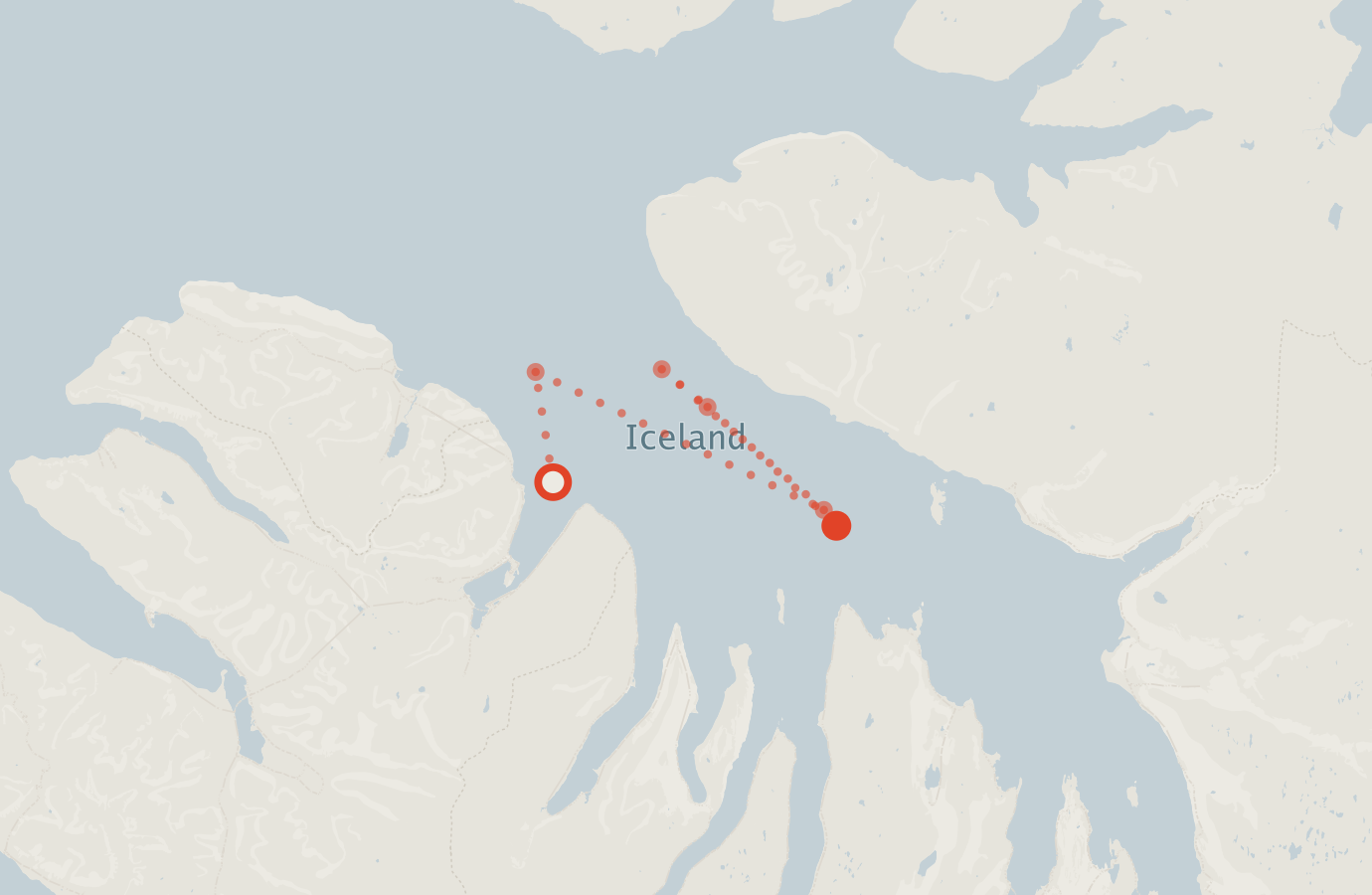 Activity map — real sighting points on an OpenStreetMap basemap