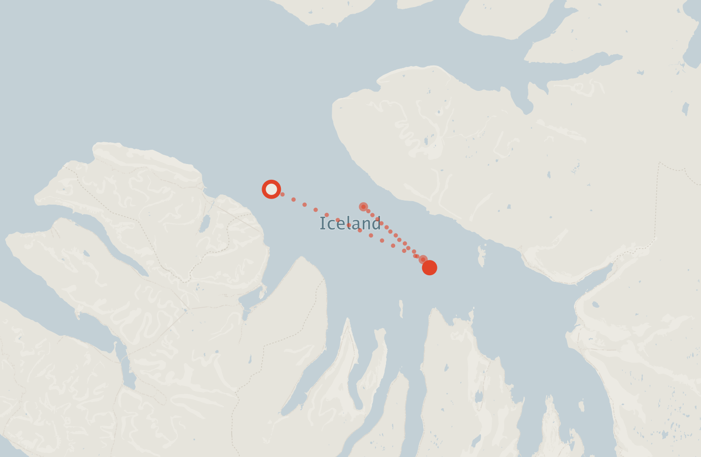 Activity map — real sighting points on an OpenStreetMap basemap