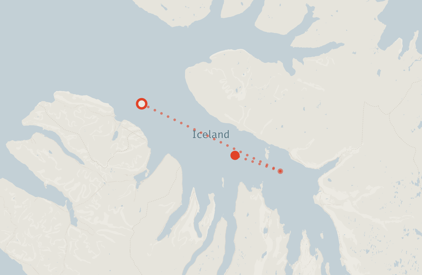 Activity map — real sighting points on an OpenStreetMap basemap