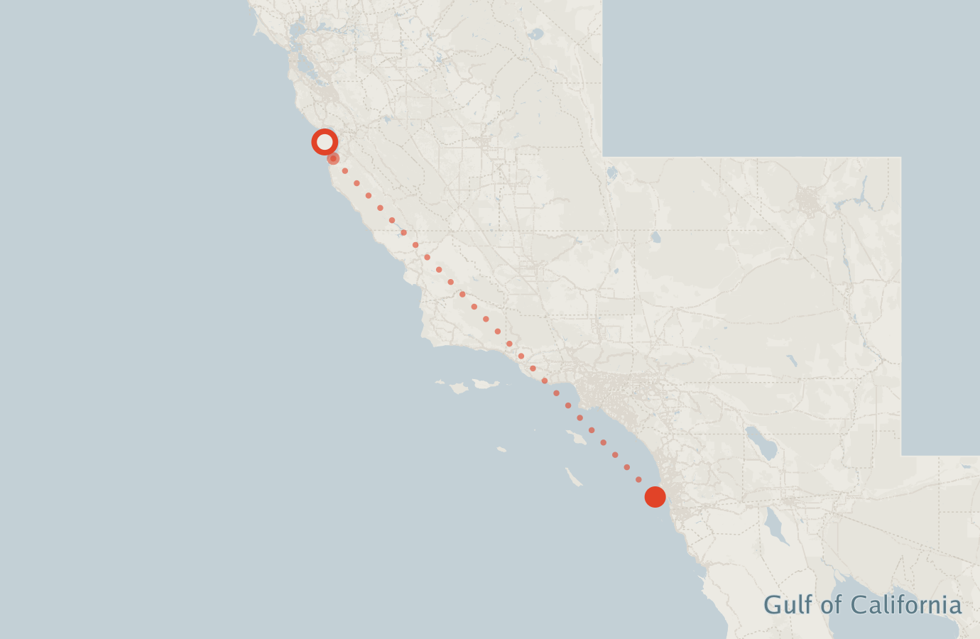 Activity map — real sighting points on an OpenStreetMap basemap
