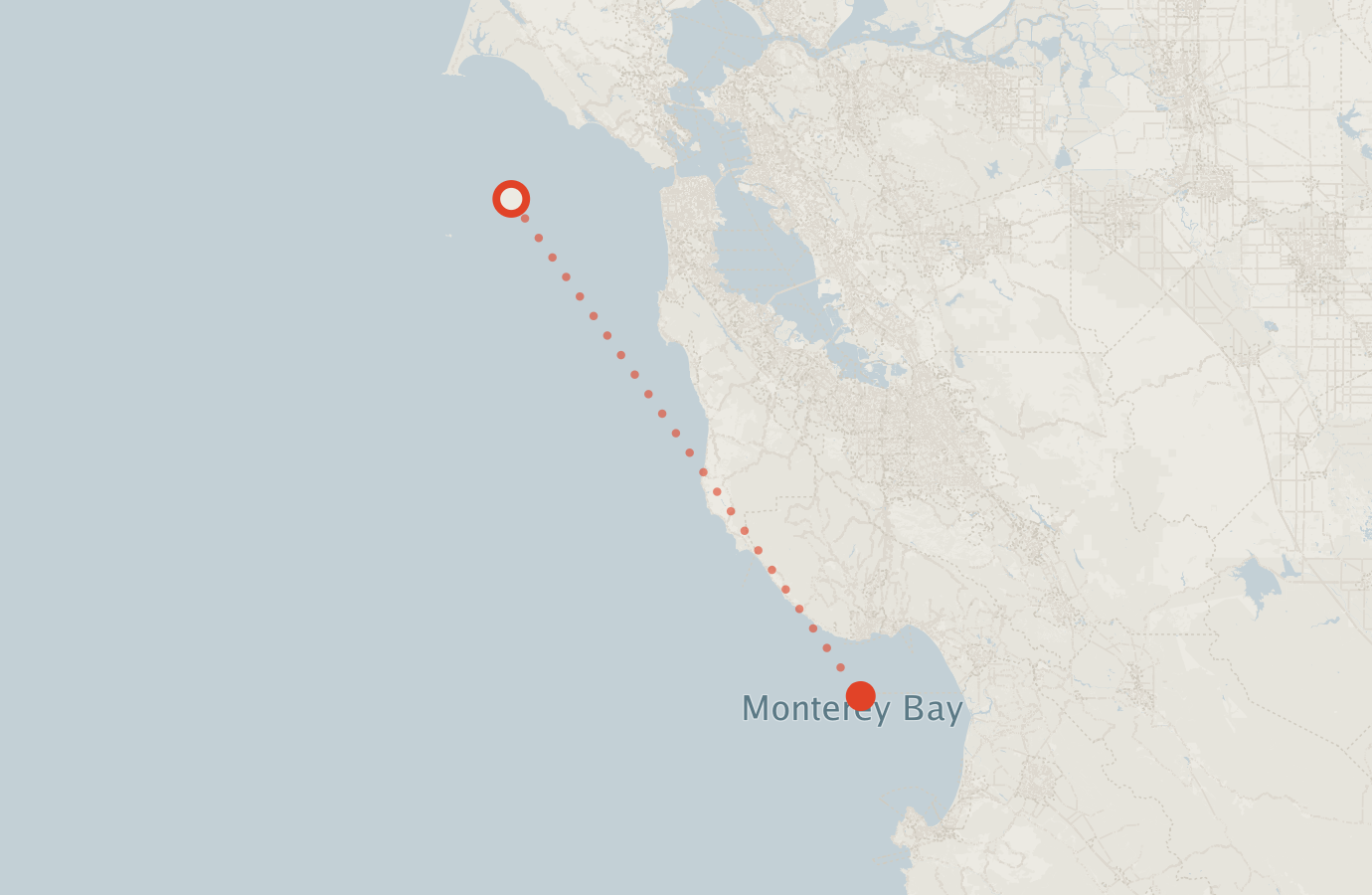 Activity map — real sighting points on an OpenStreetMap basemap