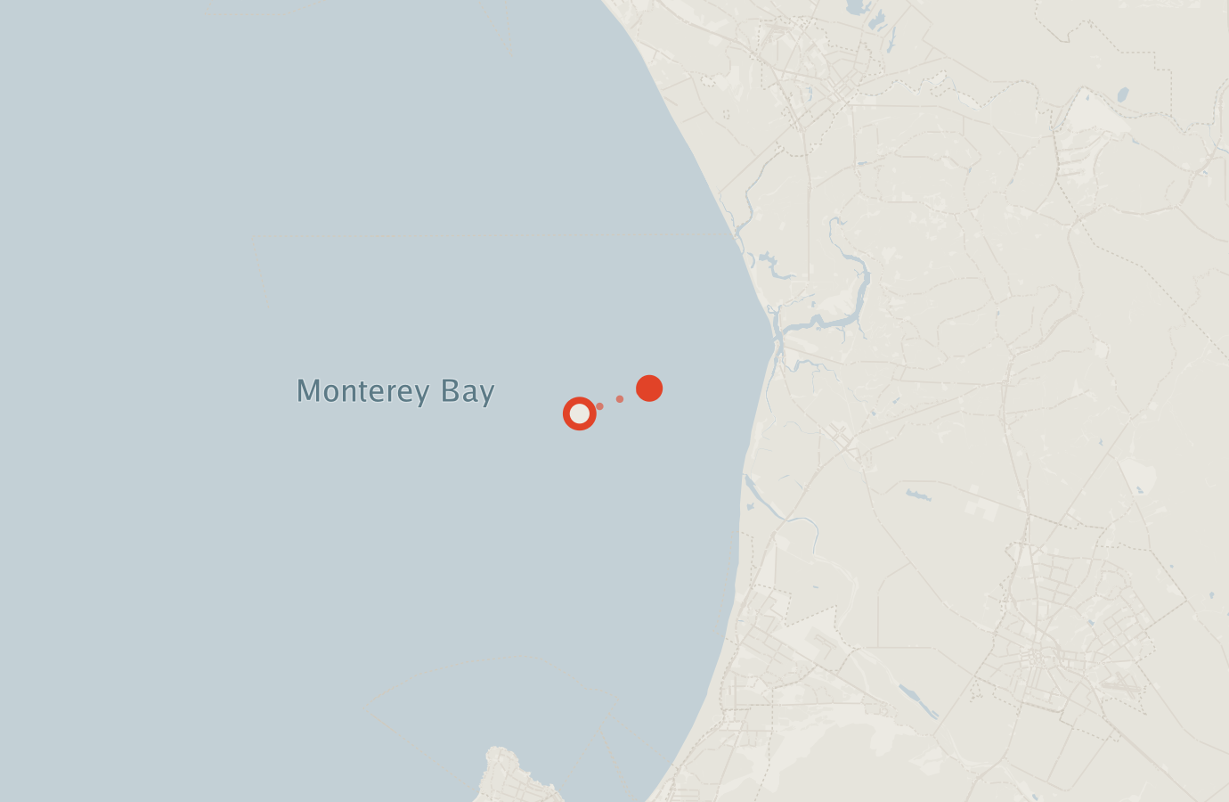 Activity map — real sighting points on an OpenStreetMap basemap