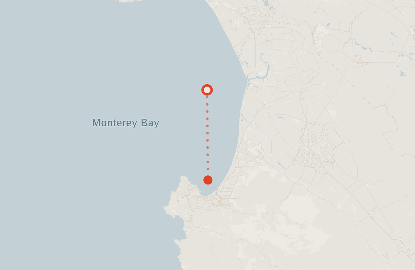 Activity map — real sighting points on an OpenStreetMap basemap