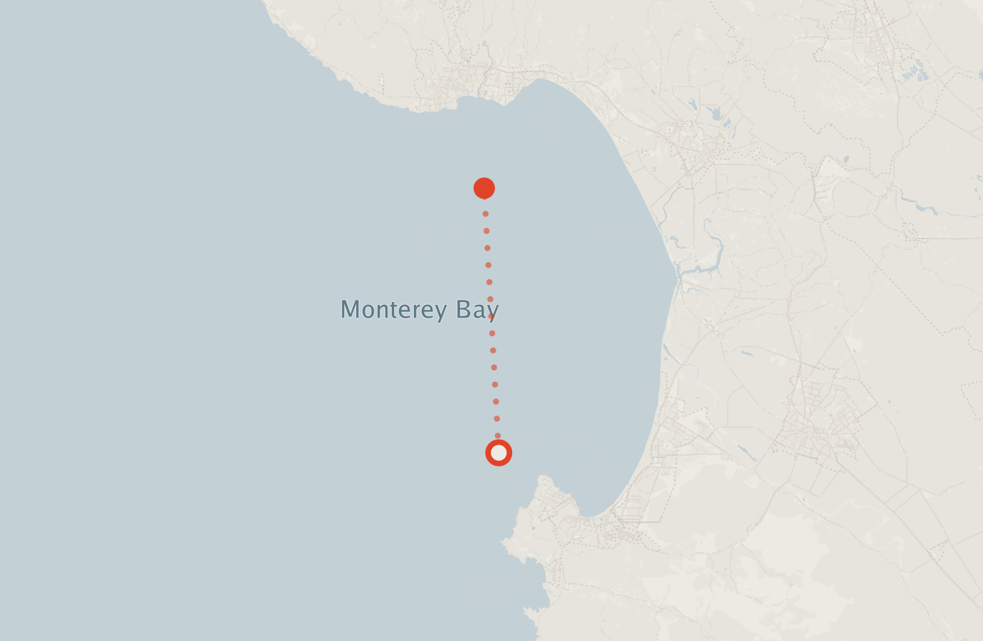 Activity map — real sighting points on an OpenStreetMap basemap