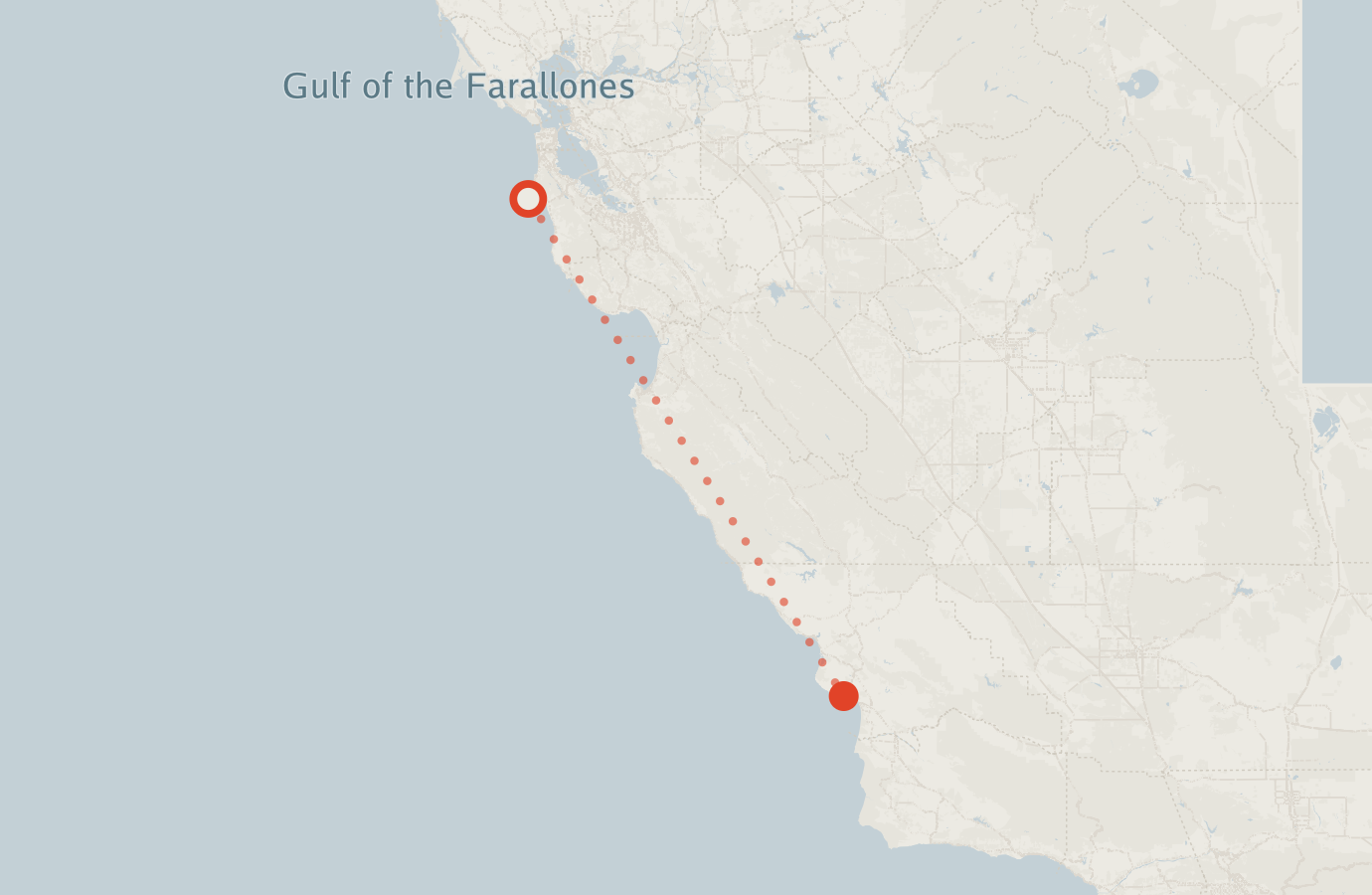 Activity map — real sighting points on an OpenStreetMap basemap