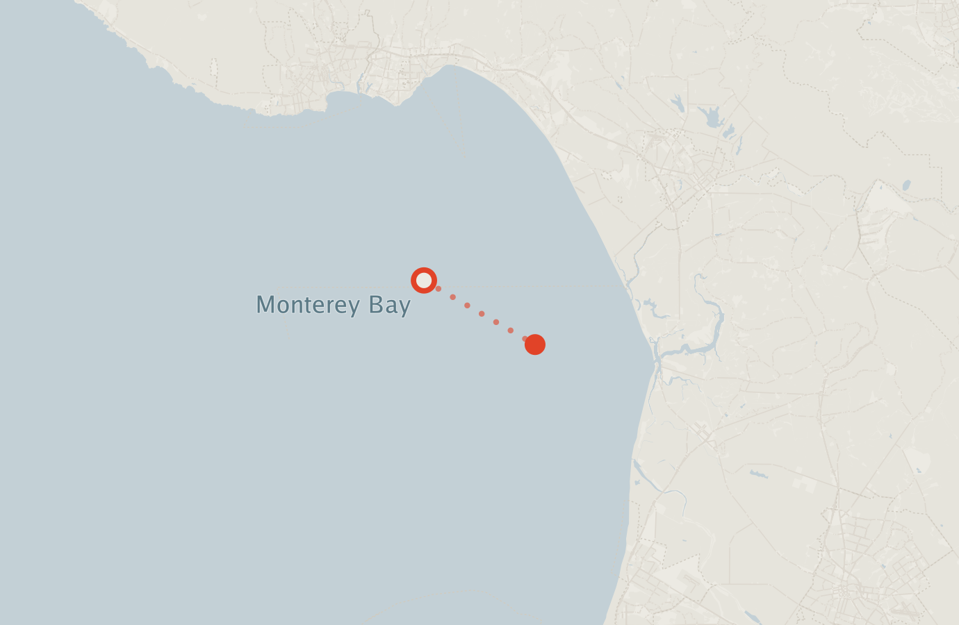 Activity map — real sighting points on an OpenStreetMap basemap