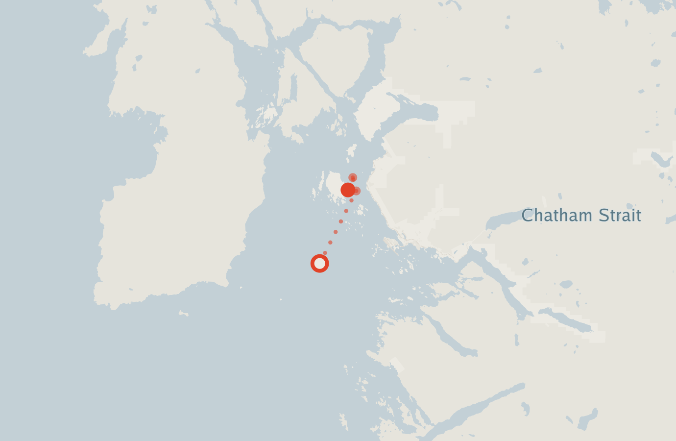 Activity map — real sighting points on an OpenStreetMap basemap