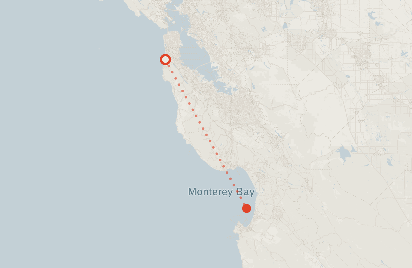 Activity map — real sighting points on an OpenStreetMap basemap
