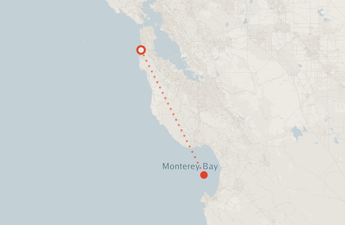 Activity map — real sighting points on an OpenStreetMap basemap