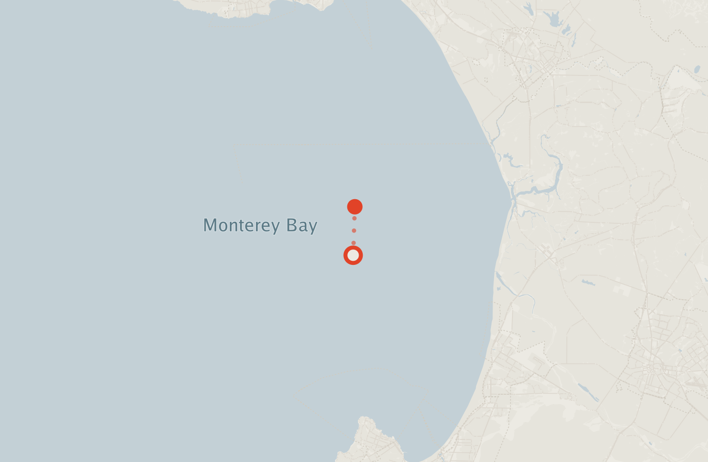 Activity map — real sighting points on an OpenStreetMap basemap