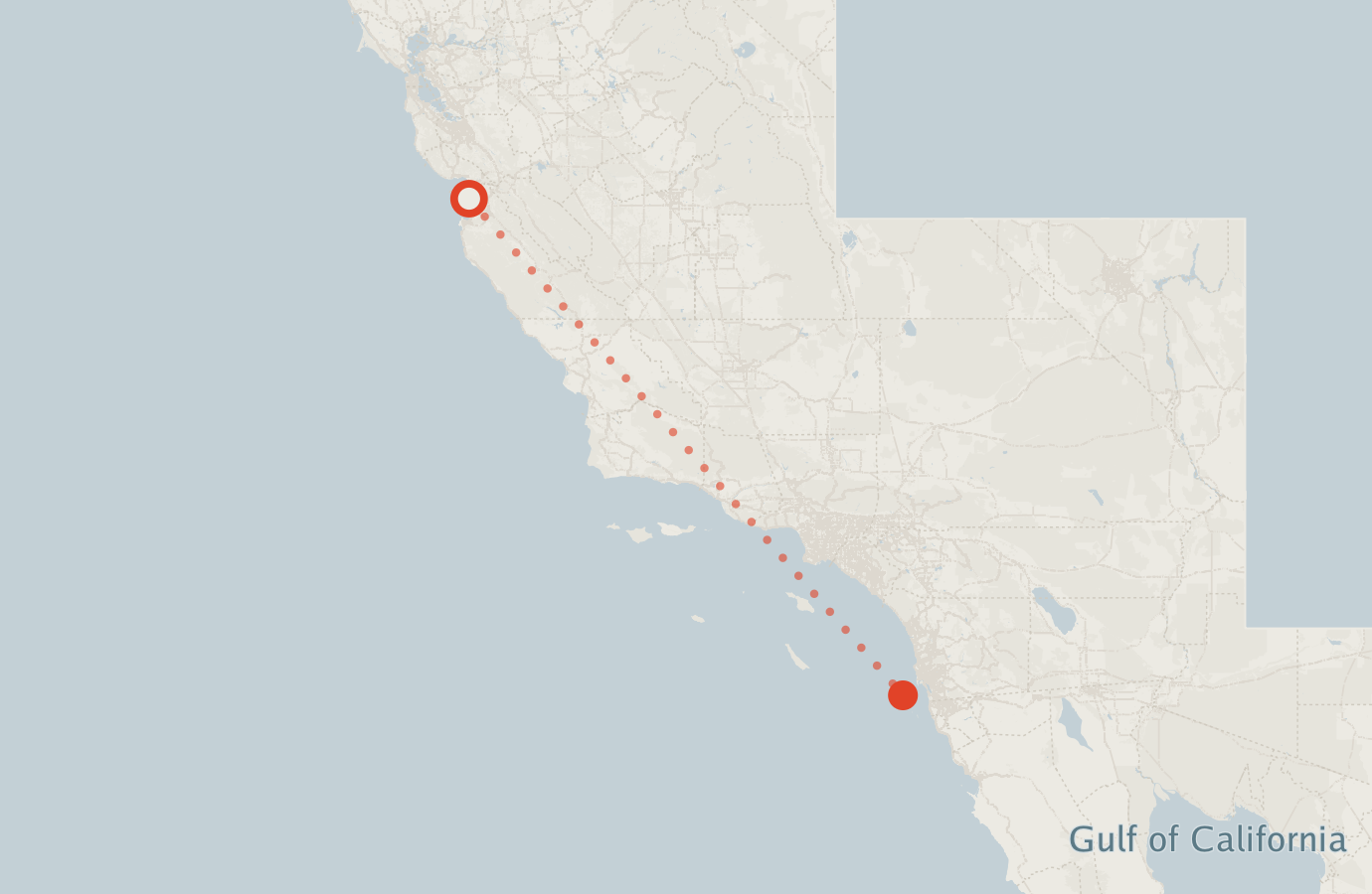 Activity map — real sighting points on an OpenStreetMap basemap
