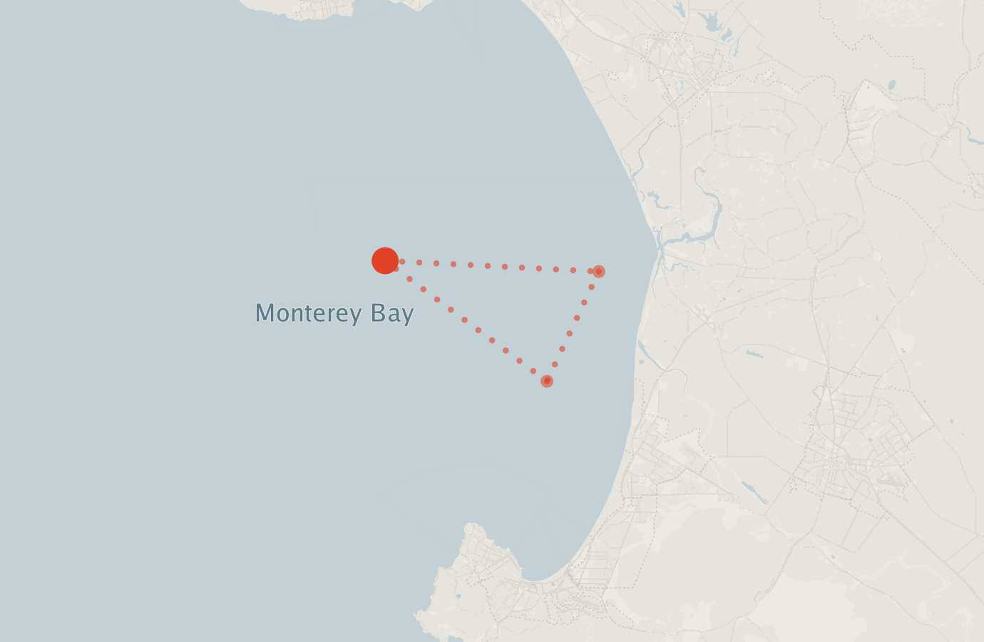 Activity map — real sighting points on an OpenStreetMap basemap