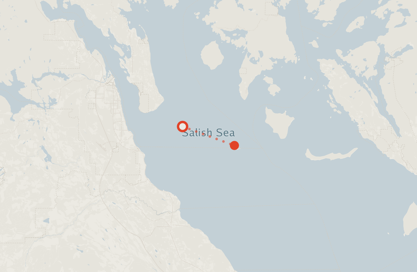 Activity map — real sighting points on an OpenStreetMap basemap