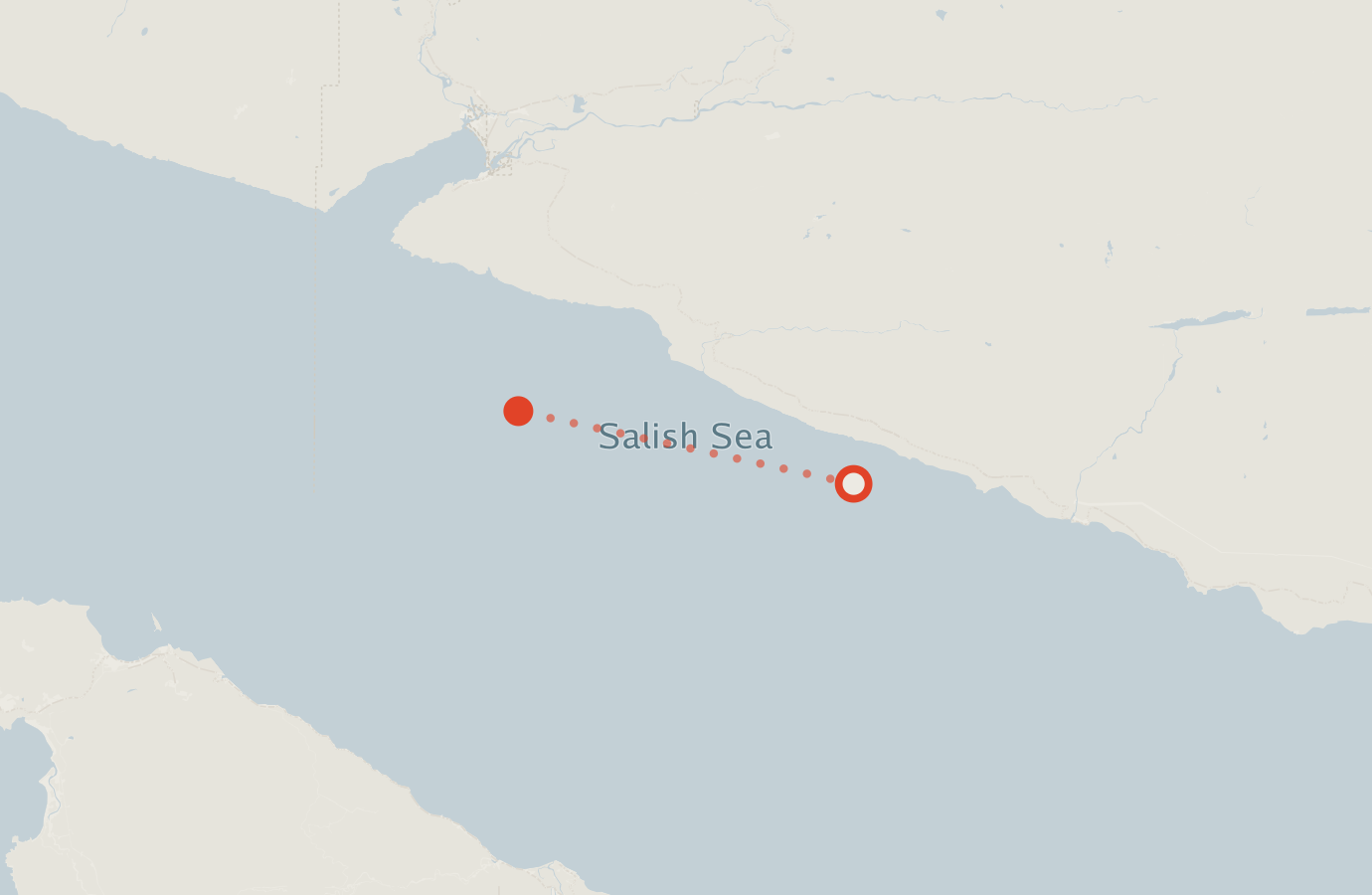 Activity map — real sighting points on an OpenStreetMap basemap